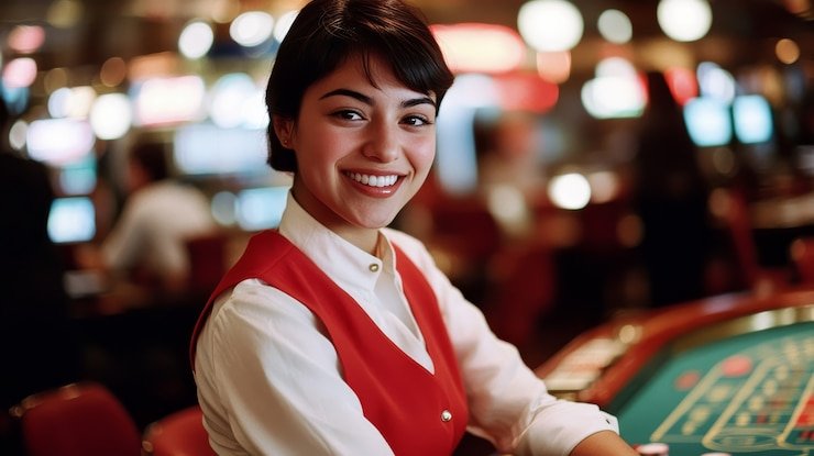 Antarmuka permainan Ceme Online di platform bet 6d dengan meja kartu dan dealer profesional